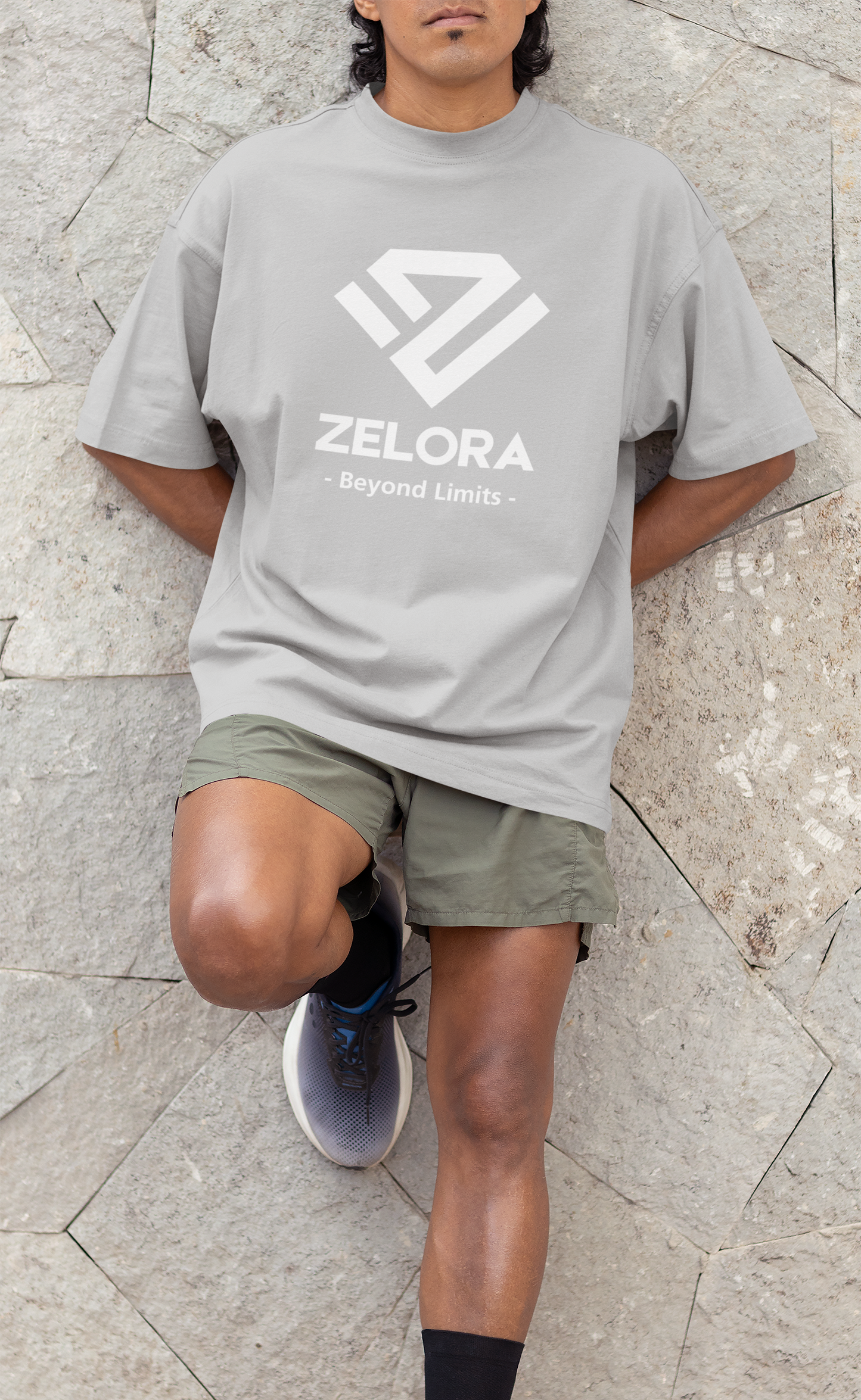 Oversized T-shirt ZELORA "Pulse" LIGHT ASPHALT